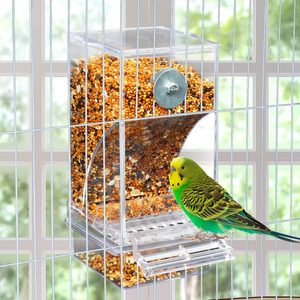 USMILEPET Hot Selling Plastic High Quality Eco-Friendly Automatic Acrylic <strong>Bird</strong> Parrot <strong>Cage</strong> Accessories <strong>Bird</strong> <strong>Feeders</strong> - Product Image 4