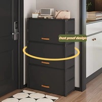 Großhandel PP-Material Moderner Minimalistischer Staubdichter Schuhschrank mit Hoher Kapazität für den Haushalt zur Bodenmontage