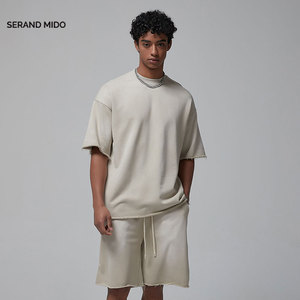 เสื้อยืดผ้าฝ้ายโพลีเอสเตอร์สำหรับซักแบบดิบๆซักได้ตามต้องการเสื้อยืดแนววินเทจจาก360 GSM heavyweight Acid - Product Image 3