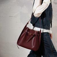 Nouveau Sac en Cuir Véritable 2026 – Simplicité Urbaine, Grande Capacité, Sac à Main en Cuir de Vachette, Sac Seau Portable de Luxe Décontracté pour Femme