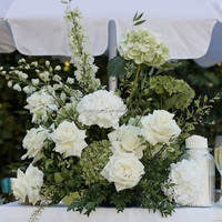 Kunstzijde Groene Witte Phalaenopsis Hortensia Cascade 70 Bloemenbal voor Bruiloft Tafeldecoratie Leverancier Evenement