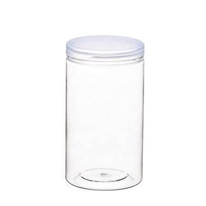 Pot de stockage hermétique en plastique pour animaux de compagnie avec couvercle pour la cuisine Rangement ménager Emballage cosmétique Noix Cookie Grains Snacks - Product Image 5