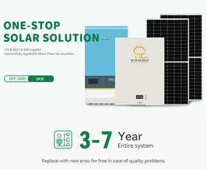 Br सौर सौर बैटरी ऊर्जा प्रणाली किट 5-30kw mpt नियंत्रक शुद्ध साइन वेव ऑफ-ग्रिड होम पावर बैकअप - Product Image 2