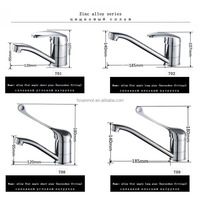 Robinet moderne en alliage de zinc pour hôpital, eau chaude et froide, pour cuisine et salle de bain, avec raccord en fer à cheval à angle plat, robinets de lavabo en céramique