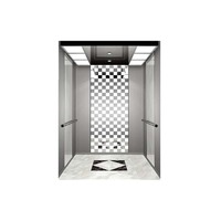 Modèle 3D de cabine d'ascenseur de luxe moderne en acier inoxydable durable avec gravure miroir - Décoration personnalisable pour ascenseurs d'hôtels et d'appartements