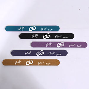 EG 定制印刷可水洗可重复使用/耐用指甲锉专业磨甲板 80/80 100/150 180 240 粒度双面 OEM - Product Image 3