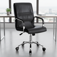 Chaise de bureau pivotante en cuir moderne, siège confortable, chaise de direction réglable pour PDG, Sillas De Pu Furniture