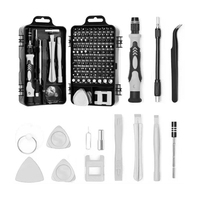 Mini boîte à outils 115 pièces, kit d'outils à main multi-usages en acier CRV, douilles, kit de réparation, OEM 1 ensemble, étui rigide, téléphone Android