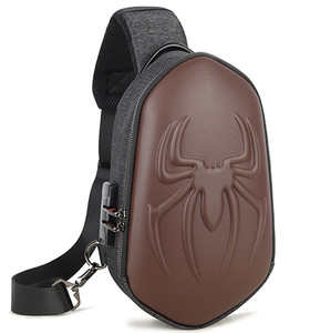 Serrure de mot de passe étanche pour femmes Spider Man sac de messager à bandoulière Port de Charge USB sac à bandoulière multicolore à bandoulière - Product Image 4