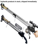 Nouvelle lance-pierre laser d'extérieur haute précision, pliable, portable, durable, en alliage, pour la pêche et le tir, longue portée, canne à pêche de 68 cm