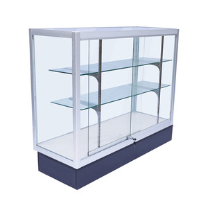 Tùy chỉnh Hợp kim Titan Khung kính hiển thị tủ đồ trang sức Showcase Tempered Glass tủ trưng bày với đèn - Product Image 4