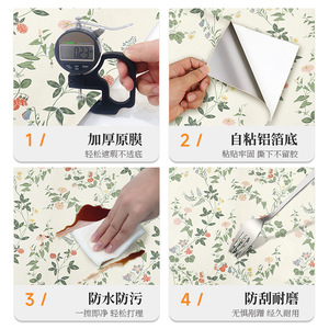 Creation Of Time And Space Floral Peel And Stick Wallpaper Self Adhesive For Wall Furniture Cabinet Renovation - Product Image 2