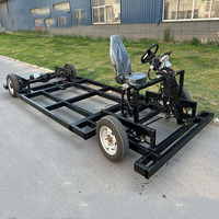 Châssis de camionnette électrique à quatre roues pliable à faible garde au sol pour snacks, restauration, remorque de bus, chariot de défilé, pour adulte