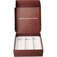 Boîte d'emballage en papier ondulé pliable avec logo personnalisé en gros