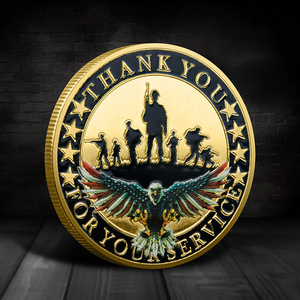 Moneda de desafío Veteranos de la fuerza de EE. UU. Gracias por su servicio Monedas conmemorativas para soldados - Product Image 4