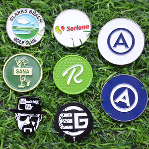 Marqueur de balle de golf magnétique en émail souple, prix d'usine, marqueur de balle de golf Masters, accessoires de golf - Product Image 3
