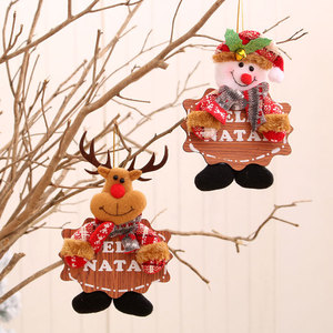 New Christmas decorations, Christmas tree ornaments, Christmas fabric wooden plaques, <b>bell</b> ornaments, <b>small</b> gifts - Product Image 2