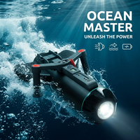 Scooter sous-marin à livraison rapide, phare LED lumineux, propulseur puissant, double poignée, écran LCD