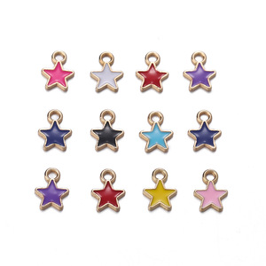Pendentifs étoiles colorés en alliage de zinc pour accessoires de bijoux DIY, pendentifs unisexes tendance - Product Image 5