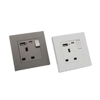 Prise murale BENDI C35 13A USB-A/Type-C IP22, panneau ignifuge pour PC industriel, contact en cuivre pur, 250V, Europe, hôpital
