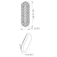 Nouvelle lampe arrière LED ovale personnalisée de 6 pouces pour camion et remorque KW8055, feu stop et clignotant, étanche IP67, homologuée SAE DOT