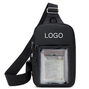 Nouveau <span class=keywords><strong>sac</strong></span> bandoulière à fermeture éclair pour cartes gradées CGC PSA, sacoche de poitrine personnalisée pour cartes, <span class=keywords><strong>mini</strong></span> sacs bandoulière avec logo sur mesure - Product Image 2
