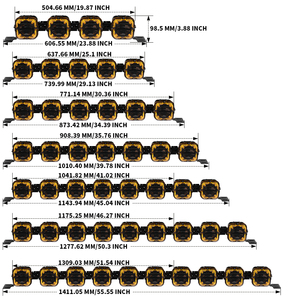 Barra de Luces LOYO DRL, Faros Antiniebla Todoterreno, Foco LED Modular, Barras de Luces Estroboscópicas Ámbar, Todoterreno <span class=keywords><strong>4x4</strong></span> con DRL RGB - Product Image 5