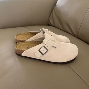 BLINGBIRD Mules Premium in Pelle Scamosciata Kaki, Zoccoli Ortopedici Morbidi e Traspiranti, <span class=keywords><strong>Scarpe</strong></span> Casual Slip-on per Primavera Estate - Product Image 6
