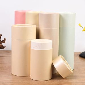 Manufacturer Cylinder Kraft Paper Tubes Packaging Kraft Paper Tube Cylindrical Packaging <b>Box</b> <b>with</b> <b>Lid</b> - Product Image 2