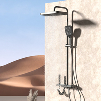 Ensemble de douche intelligente LED pour salle de bain Douche numérique à température constante avec robinet de douche à douchette