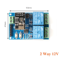 ESP8266 Módulo de Relé WiFi de 1, 2 y 4 Vías, Interruptor de Control Remoto para Casa Inteligente, ESP01, Módulo Inalámbrico, Aplicación de Teléfono, 1, 4 Vías, 5V, 12V