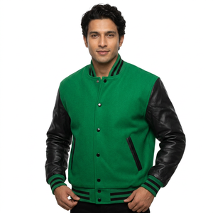 Veste de baseball en laine de haute qualité pour homme, personnalisée, style varsity, veste de travail d'hiver, broderie en chenille, cuir - Product Image 1