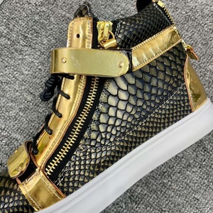 Zapatos informales <span class=keywords><strong>de</strong></span> alta calidad para hombre y mujer, zapatillas altas <span class=keywords><strong>de</strong></span> cuero auténtico, tenis Unisex GZ 35-48, zapatos deportivos <span class=keywords><strong>de</strong></span> marca <span class=keywords><strong>de</strong></span> lujo 0125 - Product Image 4