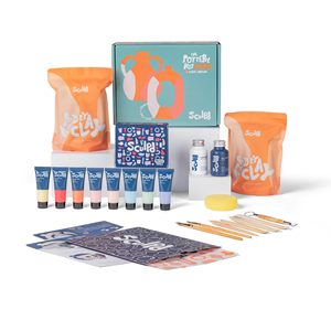 <span class=keywords><strong>Kit</strong></span> de cerámica de arcilla secada al aire para <span class=keywords><strong>principiantes</strong></span> con herramientas Pinturas Cepillos Sellador Maceta Regalo Diseño moderno - Product Image 5