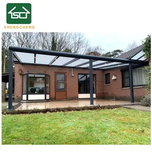 Outdoor Waterproof Aluminium Overkapping Canopy Patio Covering Glass Roof Shelter