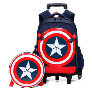 Tas Sekolah Kartun Lucu 2 in 1 untuk Anak Sekolah Dasar, Tas Sekolah Troli 2 Roda - Product Image 4