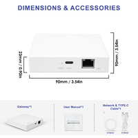 Controlador Inteligente para el Hogar con Conexión Zigbee, Recargable, Programable, de Largo Alcance, con Recopilación de Datos, Compatible con la Aplicación TUYA