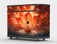 Comptoir d'affichage publicitaire personnalisable pour festivals de musique, bars DJ, avec écran LED GOB P2.5 2,5 mm IP65, sur roulettes