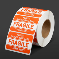 Autocollants d'avertissement holographiques haute visibilité et durables pour articles fragiles - Étiquettes d'expédition robustes 3x5 pour la logistique e-commerce et la manipulation sécurisée