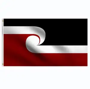 Yüksek kaliteli polyester yeni zelanda Maori bayrağı 90x150 cm afiş 3x5 ft