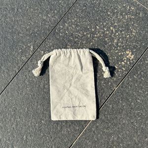 Hot Sale Custom Printed Small Cotton <b>Drawstring</b> <b>Pouch</b> Natural Color Eco Friendly Dust Bag - Product Image 3