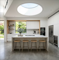 Ventana de Techo Redonda Resistente de Aleación de Aluminio BOCHARM - Cúpula Transparente con Protección UV y Aislamiento Térmico para Uso en Exteriores y Almacenes