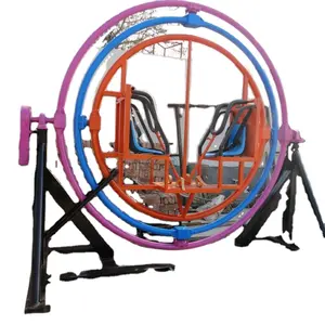 Outdoor Amusement Rides Carnaval Games With Trailer Portable Human Gyroscope