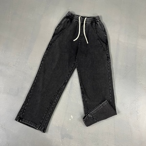 Pantalon de jogging décontracté pour homme, coupe ample, taille mi-haute, en molleton épais, style streetwear vintage hip-hop, pour l'extérieur - Product Image 3