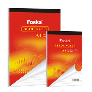 Bloc de papier ligné micro-perforé Foska, facile à déchirer, format A4 A5, 50 feuilles, lignage 8 mm, <span class=keywords><strong>pour</strong></span> la maison, l'école et les enseignants - Product Image 1