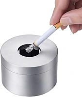 Cendrier à cigares en alliage d'aluminium gravé au laser, cendrier à cigares avec logo personnalisé, cendrier anti-poussière pour la maison