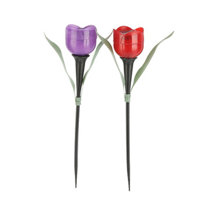 <span class=keywords><strong>Luz</strong></span> LED <span class=keywords><strong>Artificial</strong></span> de tulipán rosa para exteriores, iluminación decorativa con energía Solar, para Festival, jardín, oferta - Product Image 3