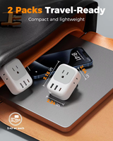 Adaptateur de voyage européen de haute qualité, adaptateur de prise de voyage Type-C et convertisseur de puissance, adaptateur de voyage UE pour téléphone