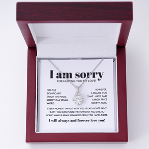 Copper Casting Teardrop Pendant Necklace Personalized Custom Text Card-Classic Forgiveness Apology Gift Valentine's Day UIONEN - Product Image 1