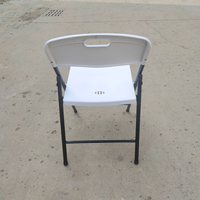 Chaise de pêche de luxe empilable, pliable et portable en fer et HDPE blanc, style minimaliste moderne, pour jardin et extérieur, capacité 150 kg
